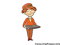 Livreur de pizza image - Métier  clipart