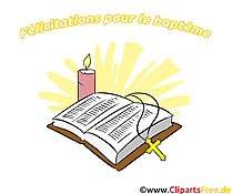 Bible clipart gratuit - Baptême dessins