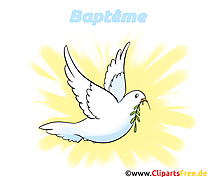 Colombe image gratuite – Baptême clipart