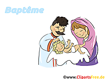 Parents clip arts gratuits - Baptême illustrations