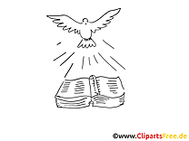 Pigeon image à imprimer – Baptême clipart