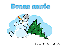 Bonhomme de neige dessin gratuit - Bonne année image