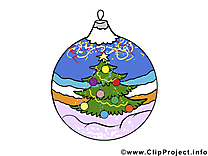 Boule sapin image à télécharger – Bonne année clipart