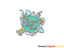 Cartes virtuelles de voeux Happy New Year