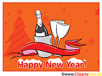 Champagne Bonnee Annee Clipart