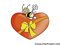 Abeille image à télécharger - Saint-Valentin clipart