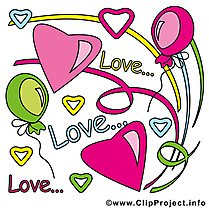 Amour clip art gratuit - Saint-Valentin dessin