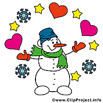 Bonhomme de neige Saint-Valentin  illustration