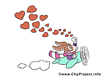 Chien en avion image - Saint-Valentin cliparts