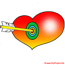 Cible clip art Saint Valentin gratuite