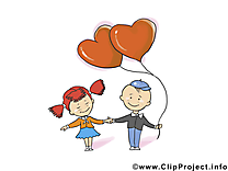 Enfants carte - Saint-Valentin images gratuites