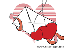 Enveloppe clip art gratuit - Saint-Valentin dessin
