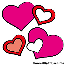 Saint-Valentin clip arts gratuits - Coeurs illustrations