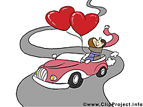 Voiture images – Saint-Valentin clipart gratuit