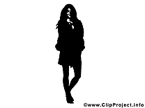 Femme clipart gratuit - Silhouette dessins