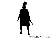 Gladiateur clip art gratuit - Silhouette dessin