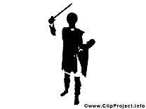 Mousquetaire illustration - Silhouette clipart