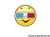 À lunettes 3d smiley images gratuites