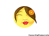 Bisou smiley cliparts gratuis