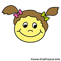 Fille smiley clipart gratuit