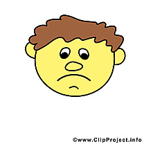 Smiley triste clipart gratuit