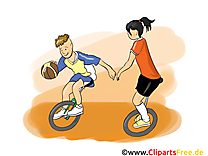 Basket-ball sur monocycle dessins gratuits