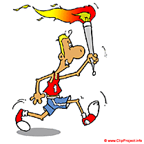 Coureur de la flamme olympique clipart gratuit