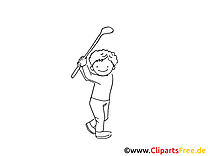 Golf coloriage - Balle de golf cliparts gratuits