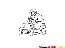 Karting coloriage - Course clipart gratuit