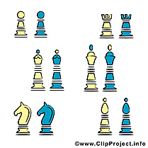 Pièces d'échecs images clip art gratuit