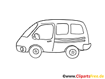 Mini-bus coloriage images gratuites