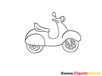 Motocyclette dessin à colorier