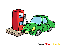 Station-service clipart gratuit - Voiture dessins