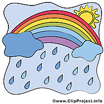 Arc-en-ciel clipart gratuit - Nuages images gratuites