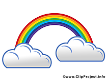 Arc-en-ciel dessin gratuit - Nuages image gratuite