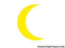 Croissant clip art gratuit - Lune dessin