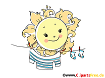 Linge images - Soleil clip art gratuit