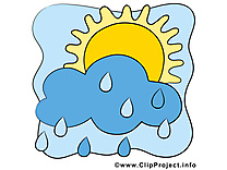 Pluie illustration gratuite - Soleil clipart