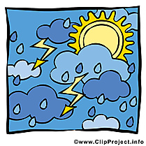 Soleil clip art gratuit – Orage images gratuites