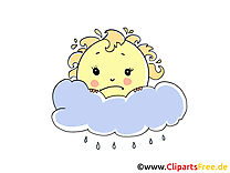 Soleil triste illustration - Nuage images gratuites