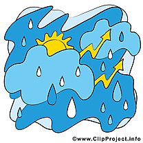 Tonnerre clip art gratuit - Pluie dessin