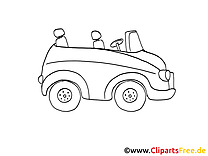 Cabriolet coloriage - Voiture clip art gratuit