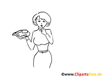 Coloriage femme clip arts gratuits - Voiture illustrations