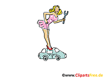 Mécanicienne clipart gratuit - Voiture images