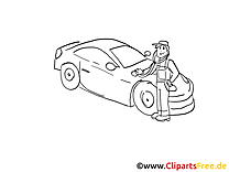 Poste d'essence image gratuite - Voiture clip art