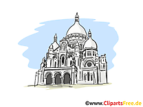 Basilique du Sacré Cœur clip art gratuit