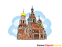 Basilique russe illustration - Moscou carte gratuite