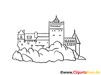 Château dessin à colorier - Fortification images