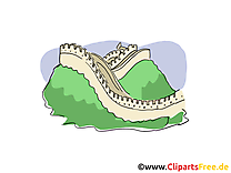 Chine clipart gratuit - Grande muraille cartes gratuites