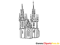 Coloriage Cathédrale  dessins gratuits à télécharger